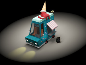 ice cream car 3D Model