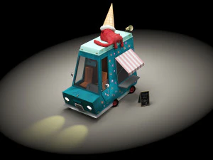 ice cream car 3D Model