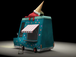 ice cream car 3D Model