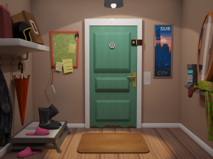 3d stylized cartoon corridor Modelo 3D