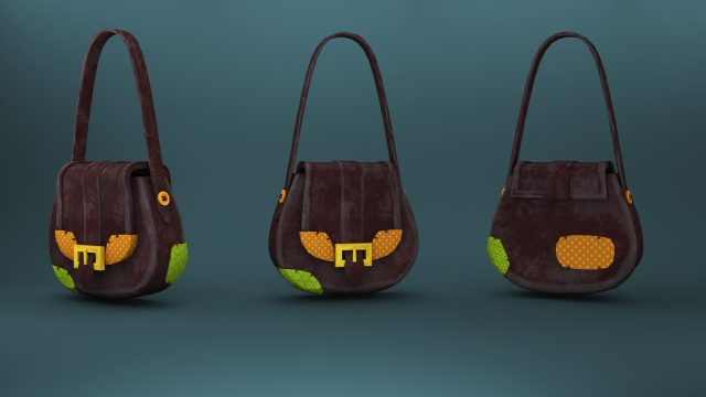 3d stylized bag 3D 模型 .c4d .max .obj .3ds .fbx .stl .blend 