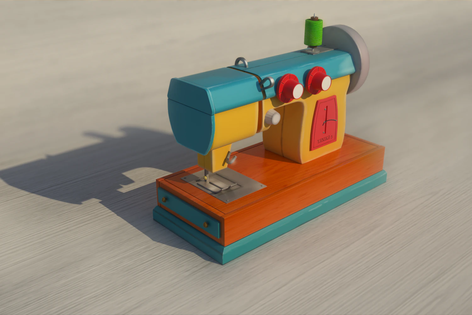Sewing machine 3D Model .c4d .max .obj .3ds .fbx .stl .blend 