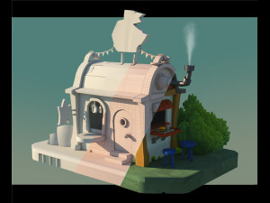 3d burger shop 3D मॉडल