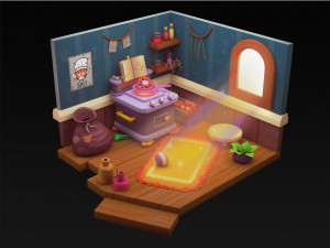 isometric kitchen 3D Model