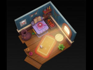 isometric kitchen Modèle 3D