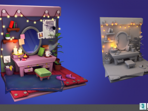 3D isometric miroir 3D Модель