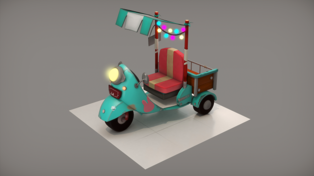 Tricycle Model 3D .c4d .max .obj .3ds .fbx .stl .blend 