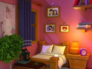 Bedroom and bathroom 3D 模型