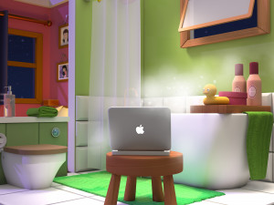 Bedroom and bathroom 3D 模型