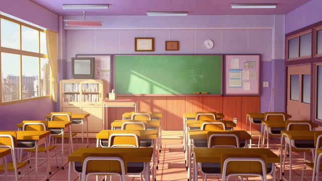 Classroom 3D Model .c4d .max .obj .3ds .fbx .stl .blend