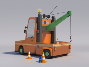 3d Evakuator car Modelo 3D