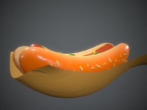 3D stylized Hot Dog Modelo 3D
