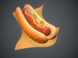 3D stylized Hot Dog 3D Model