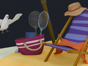 Summer Beach 3D Model