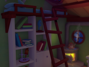 Stylized isometric room 3D Model