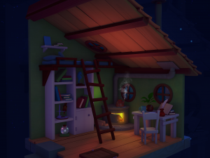 Stylized isometric room 3D Model