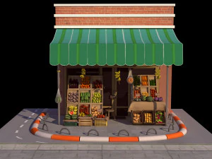 Negozio di frutta e verdura Modello 3D