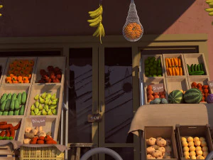 Fruit and Vegetable shop 3D Model