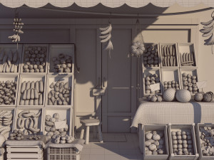 Fruit and Vegetable shop Modèle 3D