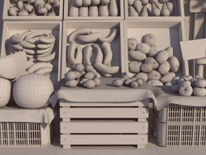 Fruit and Vegetable shop Modèle 3D