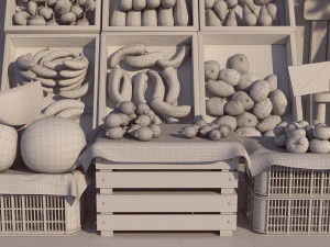 Fruit and Vegetable shop 3D Model