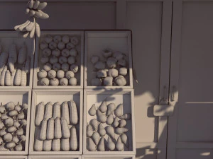 Fruit and Vegetable shop 3D Model