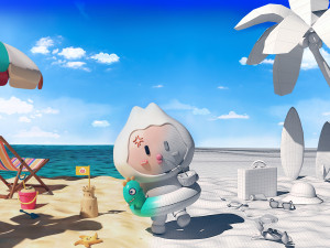 3D Beach 3D Model