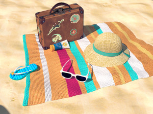 3D Beach 3D Model