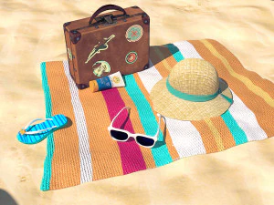 3D Beach 3D Model