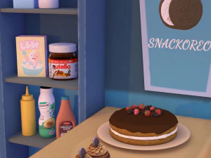 3D Beach coffee shop 3D Model