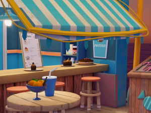 3D Beach coffee shop Modelo 3D