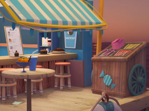 3D Beach coffee shop Modelo 3D