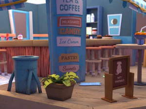 3D Beach coffee shop 3D Model
