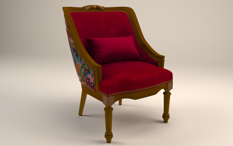 Classic Vintage Armchair Modelo 3D .c4d .max .obj .3ds .fbx .stl .blend