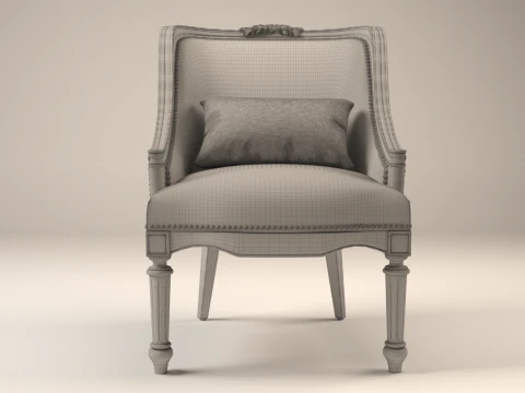 Classic Vintage Armchair 3D Model