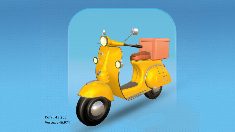 3D Scooter 3D Модель .c4d .max .obj .3ds .fbx .stl .blend 