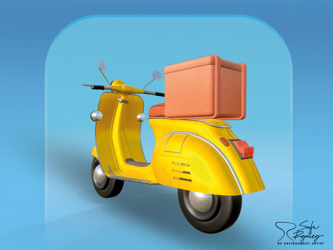3D Scooter 3D Модель