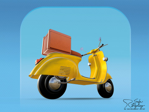 3D Scooter 3D Модель