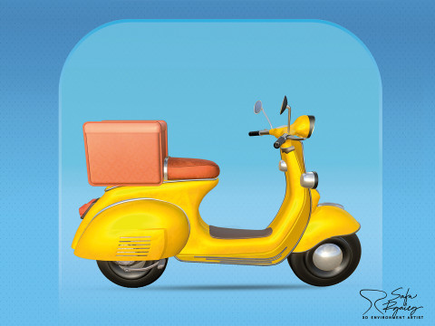 3D Scooter 3D Модель