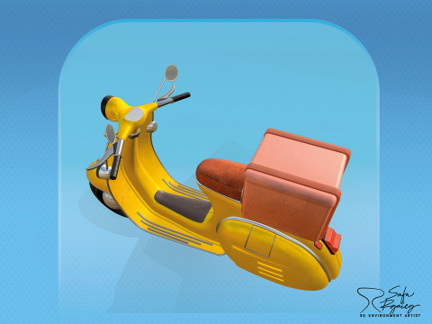 3D Scooter 3D Модель