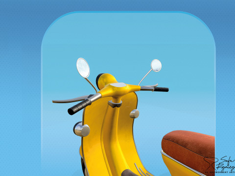 3D Scooter 3D Модель