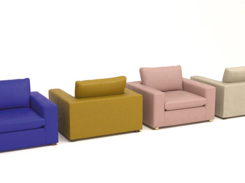 Modern Single Seater Armchair 3D Model