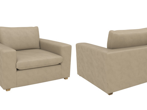 Modern Single Seater Armchair 3Dモデル