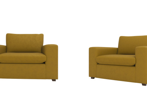 Modern Single Seater Armchair 3Dモデル