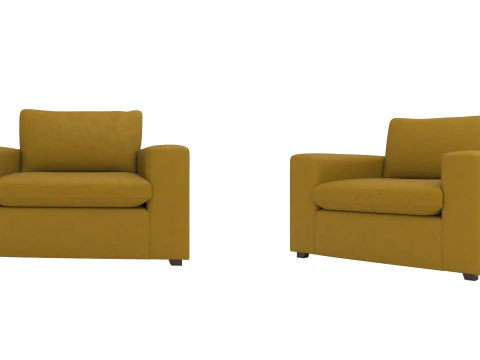 Modern Single Seater Armchair 3D Model
