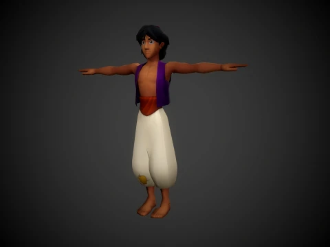Stylized Arabian Male Character Low-poly 3D Model