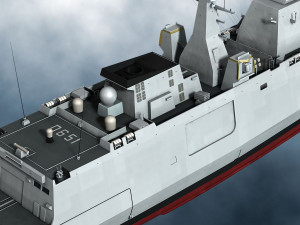 french multipurpose fregate fremm normandie 3Dモデル