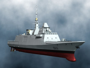french multipurpose fregate fremm normandie 3Dモデル