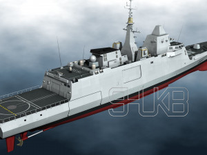 french multipurpose fregate fremm normandie 3Dモデル