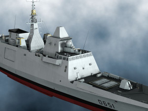 french multipurpose fregate fremm normandie 3Dモデル